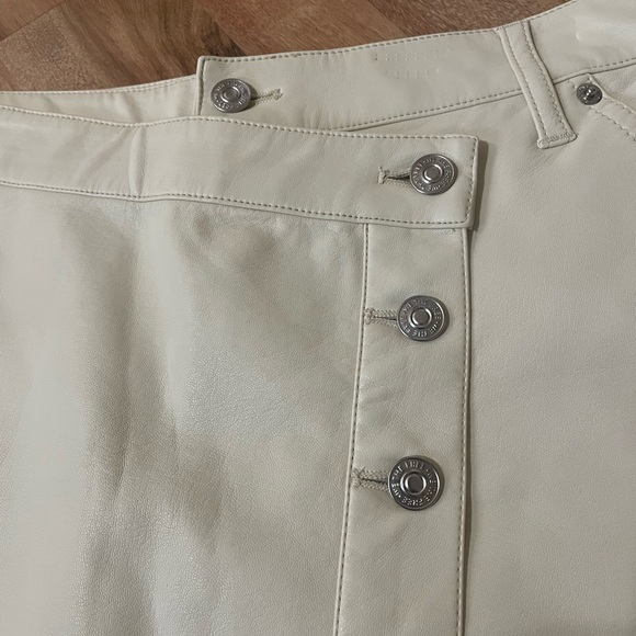 Free People Asymmetric Wynne Vegan Leather Skirt Sz 31 - Picture 3 of 8